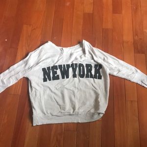 Wide Neck New York Long Sleeve